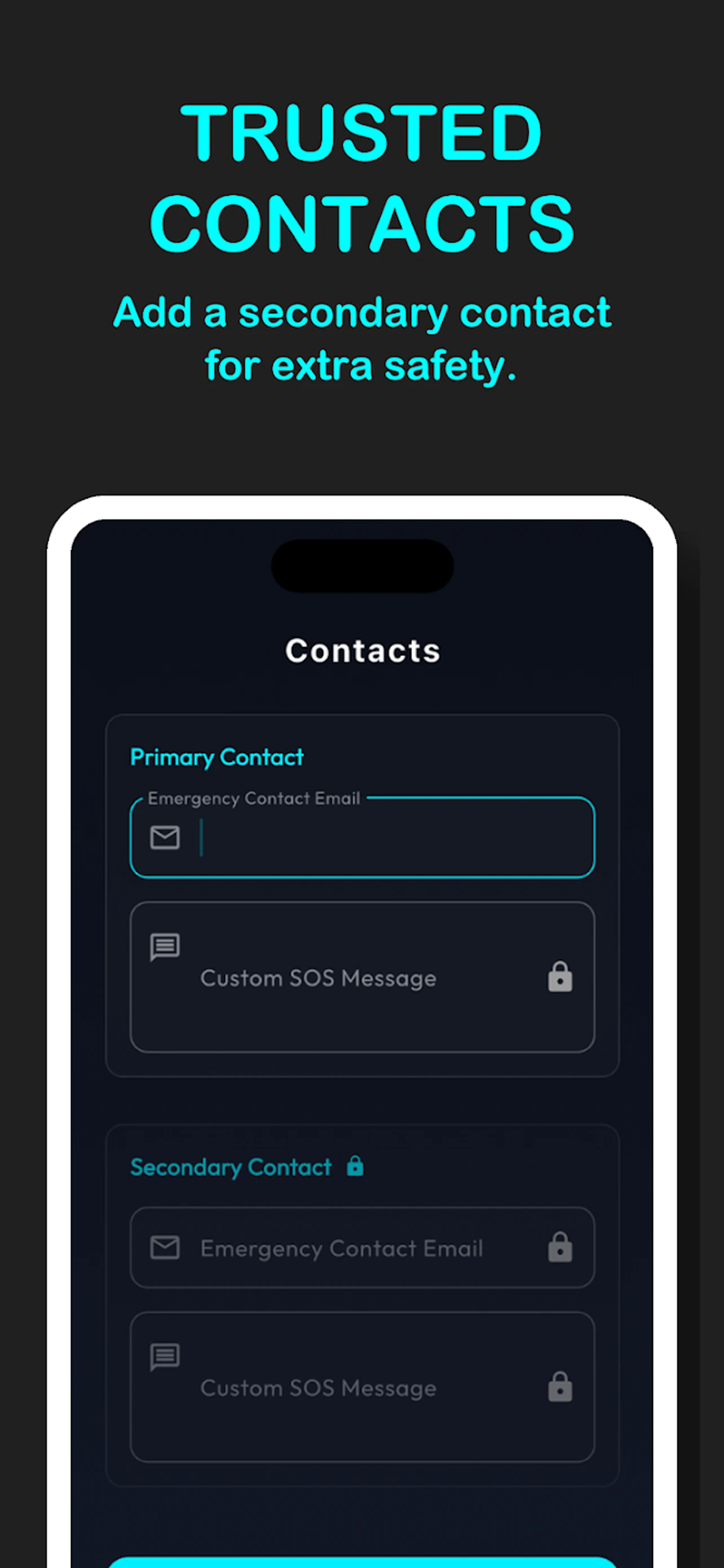Safe? App settings screen